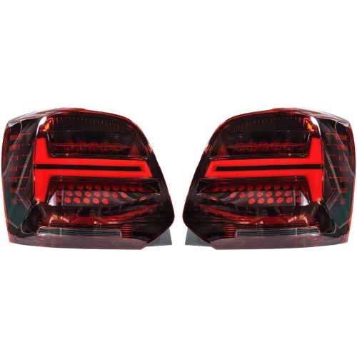 2 Feux arriere VW Polo 6R 6C dynamiques - fullLED look lazer - Rouge Cerise