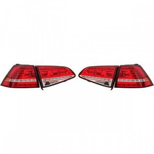 2 Feux arriere dynamiques VW Golf 7 - LED look R - Rouge