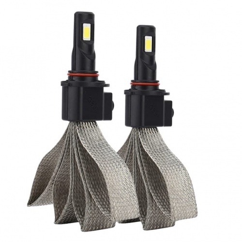 2 Ampoules LED phares HB4 9006 8000lm 72W Canbus tresse - Blanc