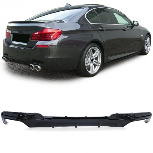 Diffuseur arriere BMW serie 5 F10 F11 sortie double look mperf - brillant