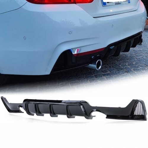 Diffuseur arriere BMW serie 4 F32 F33 F36 double sortie - noir brillant