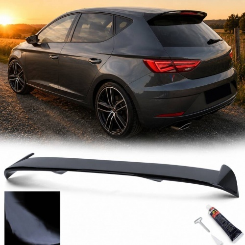 Becquet spoiler de toit - Seat Leon 3 5F 12-20 - noir brillant