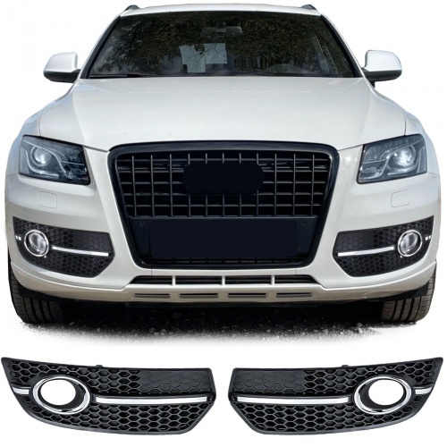 Grilles antibrouillard Audi Q5 09-12 - Noir brillant - look RS