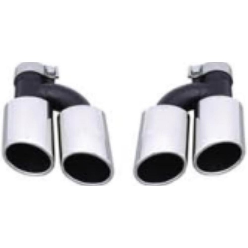 4 embouts d'échappement look Sport chromés pour Audi A4 B9 15-19
