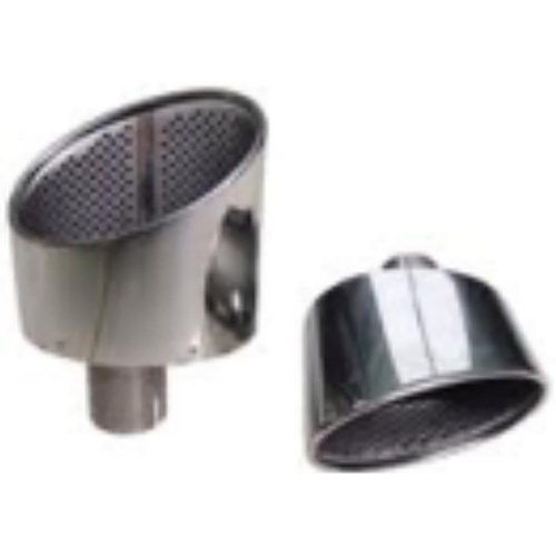 2 embouts d'échappement look Sport chromés pour Audi A4 B9 15-19
