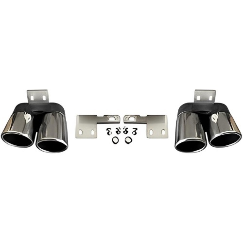 2 Embouts d'échappement look Sport chromé pour BMW Série 5 F10 M5 11-16