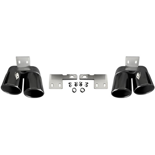 2 Embouts d'échappement look Sport noir pour BMW Série 5 F10 M5 11-16