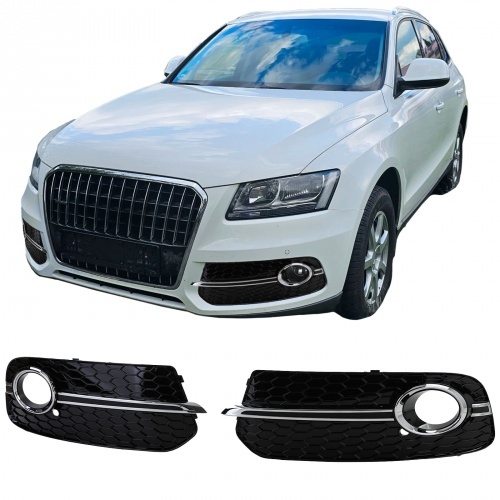 Grilles antibrouillard Audi Q5 12-16 - Noir brillant - look RS