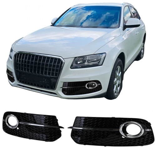 Grilles antibrouillard Audi Q5 12-16 - Noir brillant - look RS