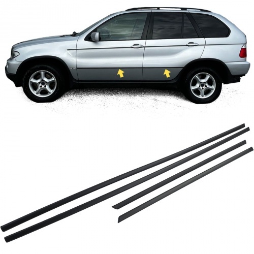 Baguettes moulures de portes BMW X5 E53 99-06 - noir mat