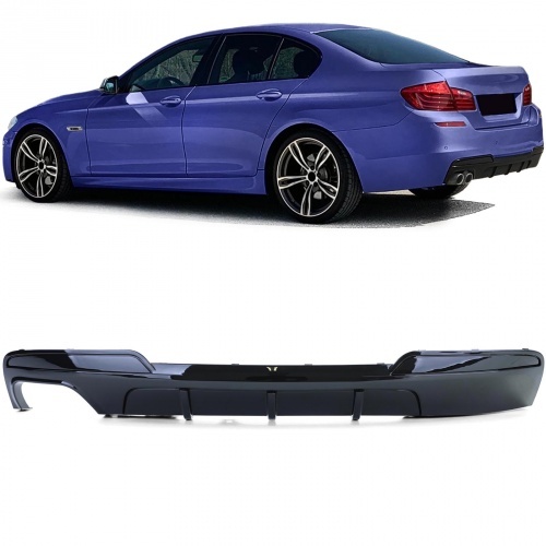 Diffuseur arriere BMW serie 5 F10 F11 sortie double look mperf - brillant