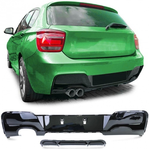 Diffuseur arriere BMW serie 1 F20 F21 phase 1 double sortie gauche - brillant