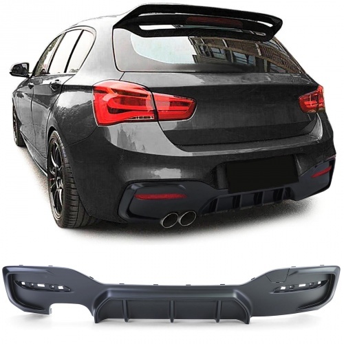 Diffuseur arriere BMW serie 1 F20 F21 phase 2 LCI double sortie gauche - mat