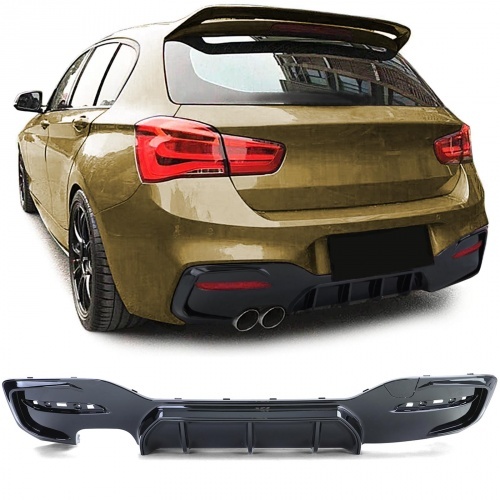 Diffuseur arriere BMW serie 1 F20 F21 LCI 15-19 double sortie gauche