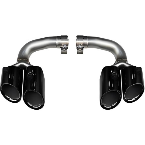 4 Sorties d’échappement sport noir chrome pour Porsche Cayenne 9YA 18-