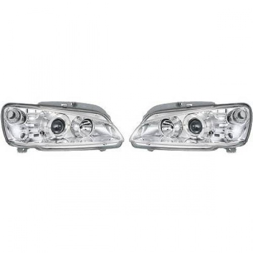 2 Phares avant Peugeot 106 Angel Eyes 96-03 - Chrome
