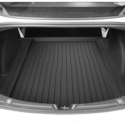 Tapis de coffre arriere caoutchouc - Noir Mat - Tesla Model 3