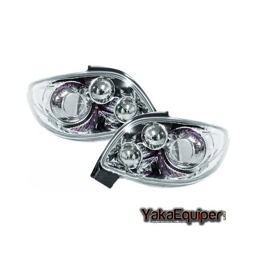 2 Feux arriere Peugeot 206 CC - Chrome