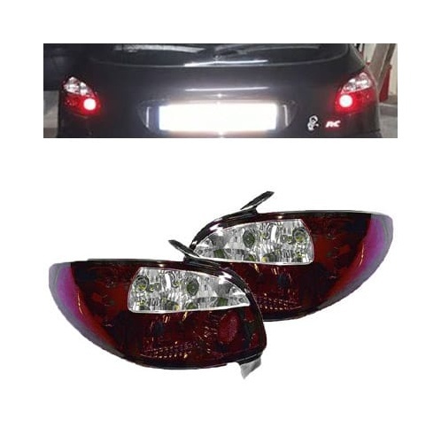 2 Feux arriere Peugeot 206 206+ - Clair