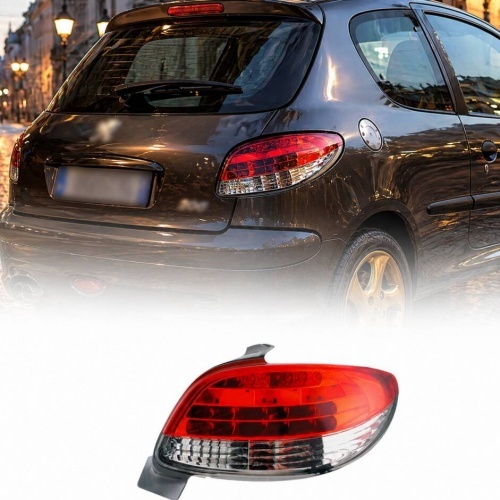 2 Feux arriere Peugeot 206 LED - Clair