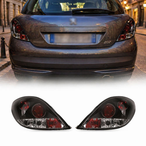 2 Feux arriere Peugeot 207 06-12 - Noir