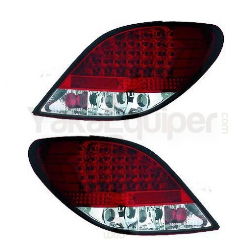 2 Feux arriere LED Peugeot 207 06-12 - Clair