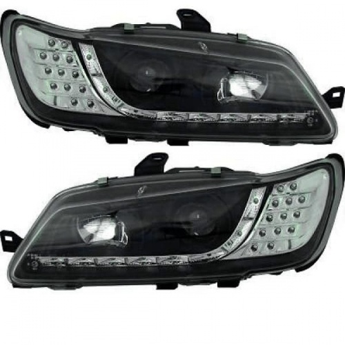 2 Phares devil eyes LED pour Peugeot 306 - 97-01 - Noir