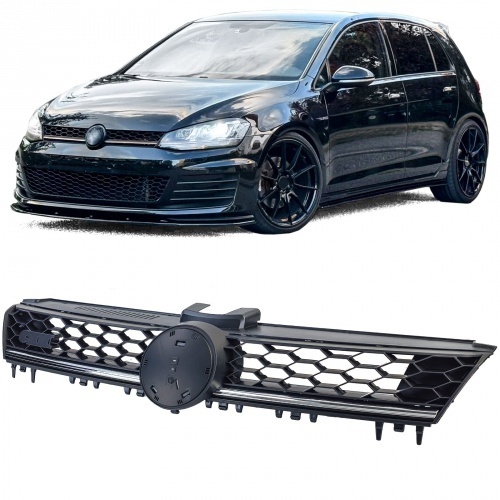 Grille calandre VW Golf 7 (VII) 12-17 - look GTD - Noir brillant