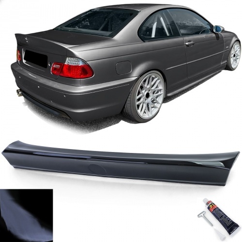 Aileron spoiler de coffre - BMW Serie 3 E46 Coupe 99-06 - look CSL noir brillant