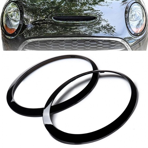 Entourages de phares Mini Cooper F55 F56 F57 - 14-18 - Noir Brillant