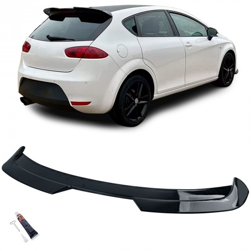 Becquet spoiler de toit - Seat Leon 1P1 09-12 look Sport - Noir Brillant