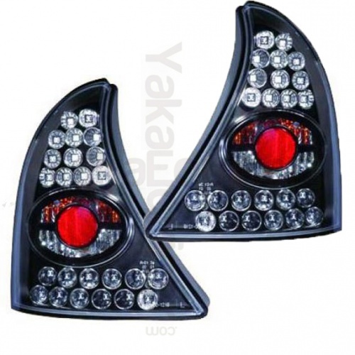 2 Feux arriere Renault Clio 2 98-01 LED - Noir