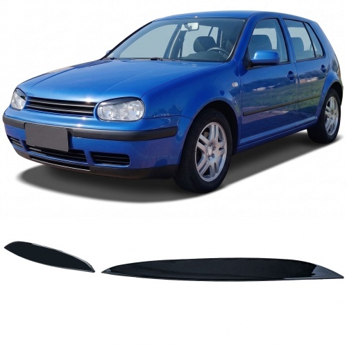 2 Paupieres de phares noir brillant pour VW Golf 4 97-03