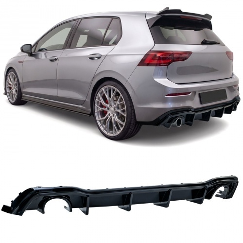 Diffuseur arrière look Performance noir brillant pour VW Golf 8 GTI 19-23