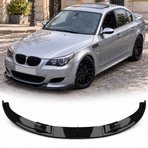 Spoiler lame avant - BMW Serie 5 pack M E60 E61 05-10 - noir brillant
