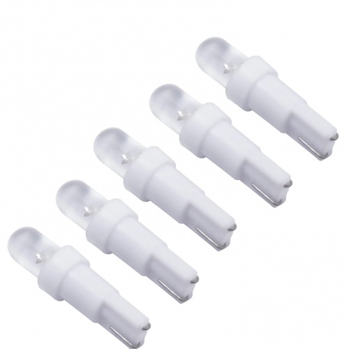 5x Ampoule T5 LED - Culot W1.2W - Blanc Pur