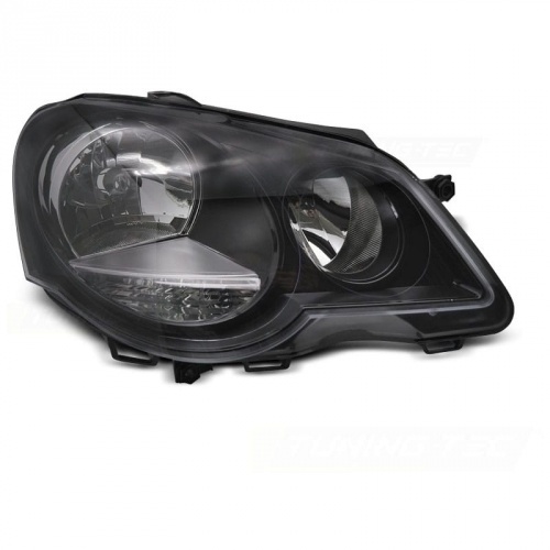 Phare avant droit passager VW Polo (9N3) look GTI Cup - Noir