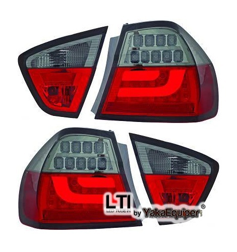2 Feux arriere BMW Serie 3 E90 05-08 - LTI - Fumé - Rouge