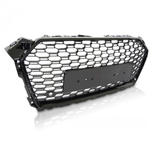 Grille calandre Audi A5 16-18 - look RS5 - Noir Brillant