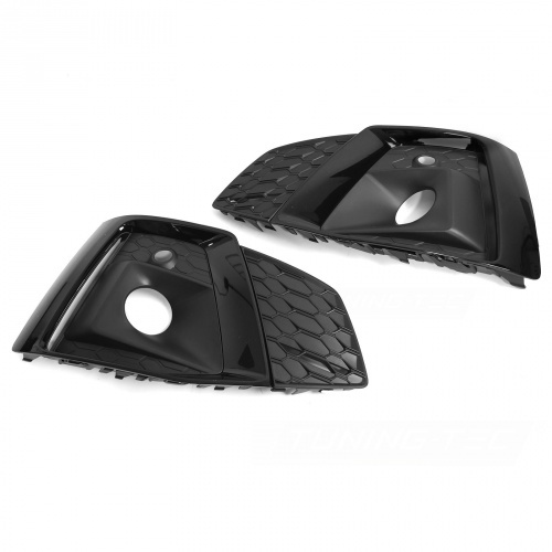 Grilles antibrouillard / ACC Audi A5 F5 19-23 - Noir brillant - look RS