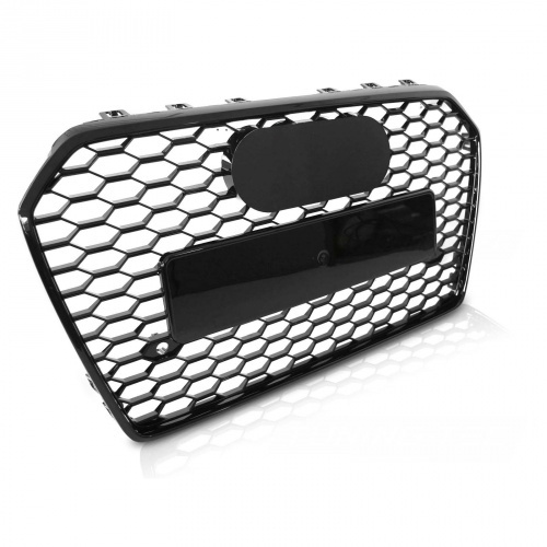 Grille calandre Audi A6 C7 14-18 - Noir Brillant - look RS6