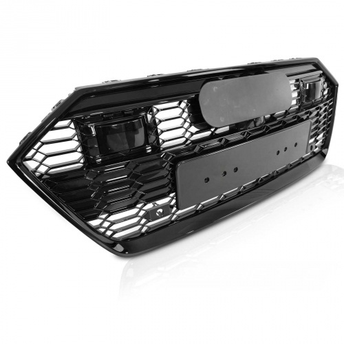 Grille calandre Audi A7 C8 4K 18-23 - Noir brillant logo - look RS7