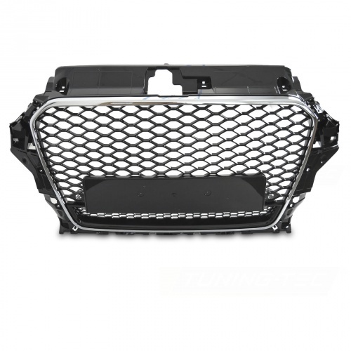 Grille calandre Audi A3 8V 12-16 - look RS3 quattro - Noir Chrome - PDC