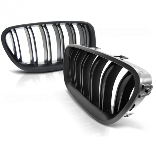 Grilles calandre BMW Serie 5 F10 F11 10-16 look M5 - Noir Mat