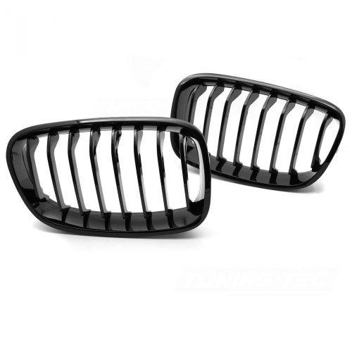 Grilles calandre BMW Serie 1 F20 11-15 - Noir Brillant