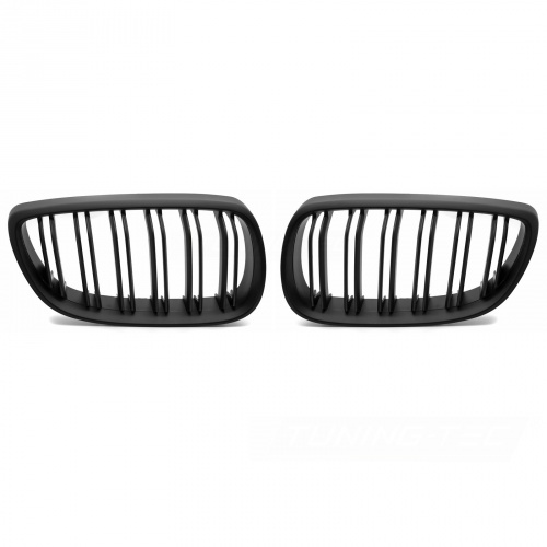 Grilles calandre BMW Serie 3 E92 E93 07-10 - look M - Noir mat