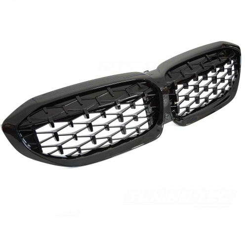 Grilles calandre BMW Serie 3 G20 G21 look diamant - 18-22 - Full Noir