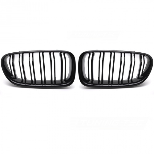 Grilles calandre BMW Serie 5 F10 F11 10-17 look M - Noir Brillant