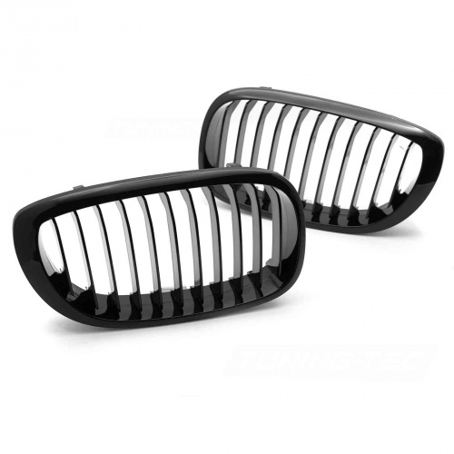 Grilles calandre BMW Serie 3 E46 01-05 phase 2 - Noir Brillant
