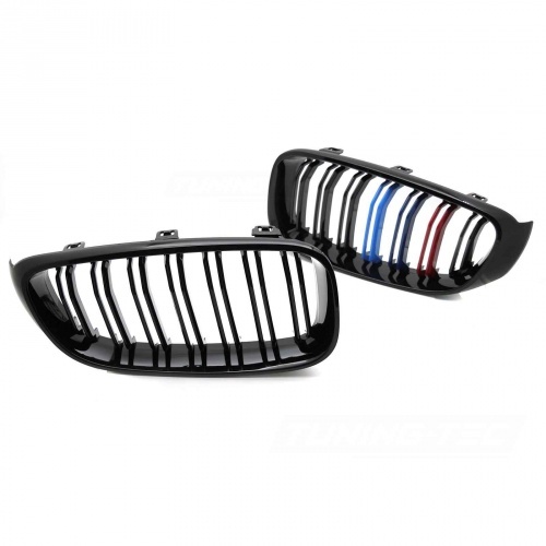 Grilles calandre BMW Serie 3 F34 - look M - Noir Brillant couleurs